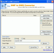 DWF to DWG Converter 2007.2 screenshot